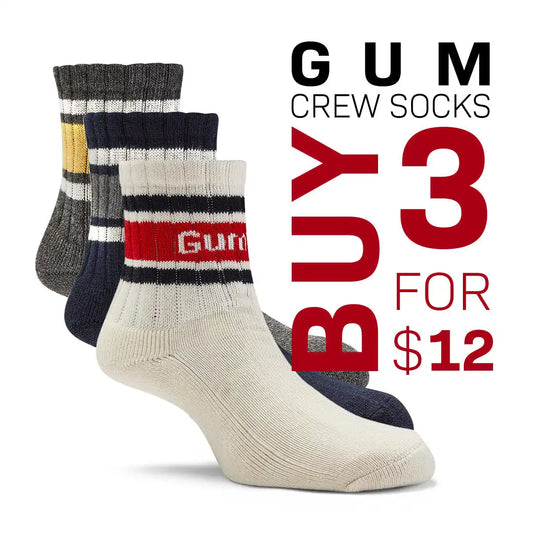 GUM Crew Sock - Women's - Grey & Blue